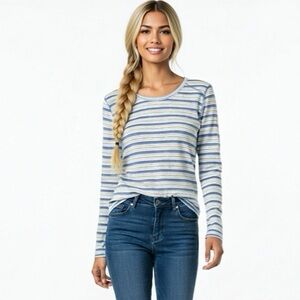 Talbots Top Cotton Blend Knit Crew Size Medium